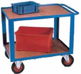Multi tiered with timber trays or shelves