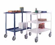 multi tiered picking trolley with steel baskets trays or shelves